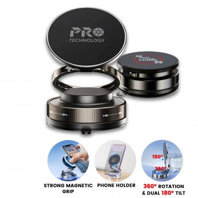 Vacuum magnetic phone holder SCREW-LOCK