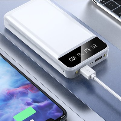 Dual charging bank with LED TOR, 20 000mAh, weisse farbe (PBA20029)