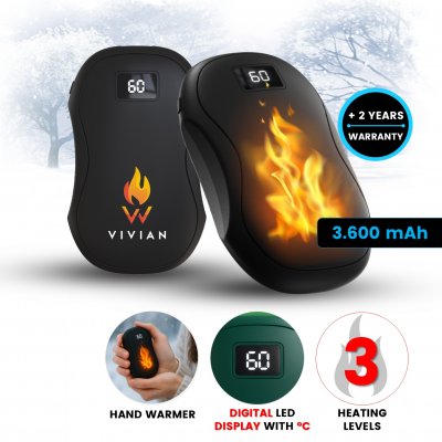 3600 mAh power bank with hand warmer PocketHeat 360