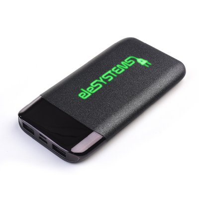 DUAL POWER BANK WITH LED LOGO, RABS (RECYCLED ABS PLASTIC)
