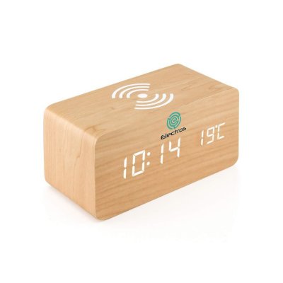 Wireless charger with clock,
alarm clock and thermometer