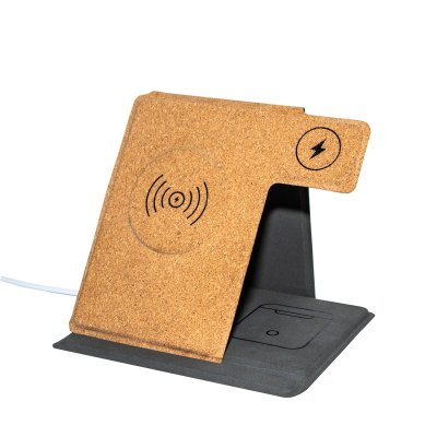 FOLDABLE MULTI-STAND WITH WIRELESS 15 W FAST CHARGING, CORK