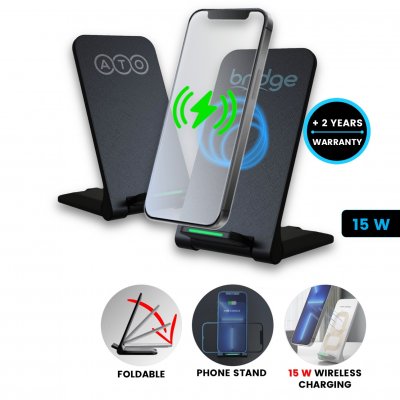 Foldable stand with 15 W wireless charging