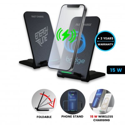 Foldable stand with 15 W wireless charging