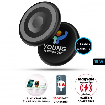 15 W magnetic wireless fast charger MAGNEX (3-in-1)