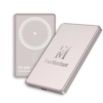 5000 mAh – ultra-thin metal magnetic power bank with 15 W wireless charging and PD 20 W