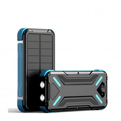 15 W fast-charging wireless power bank with solar charging, 20000 mAh