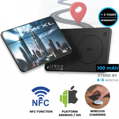 Smart tracking card SMARTRAQ with NFC function, compatible with Apple and Google