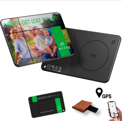 Smart tracking card SMARTRAQ with NFC function, compatible with Apple and Google