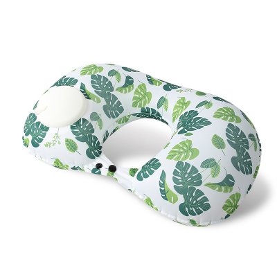 Inflatable travel pillow with integrated pump EASYPUMP, with full-surface CMYK print