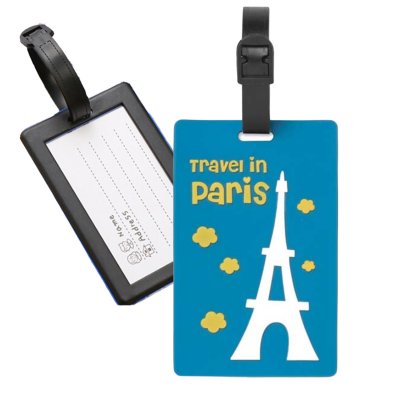Luggage tag in custom shape with 2D design option TAGGO