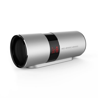 Metal wireless 10w speaker with clock and alarm clock, with TWS function