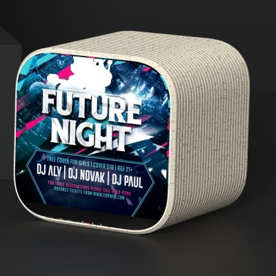 Wireless speaker with TWS function and high sound quality, 100% compostable material