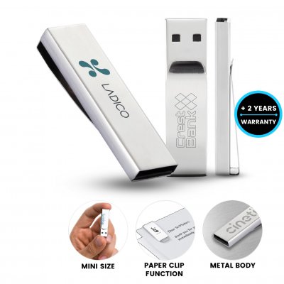 Metal mini USB flash drive clip