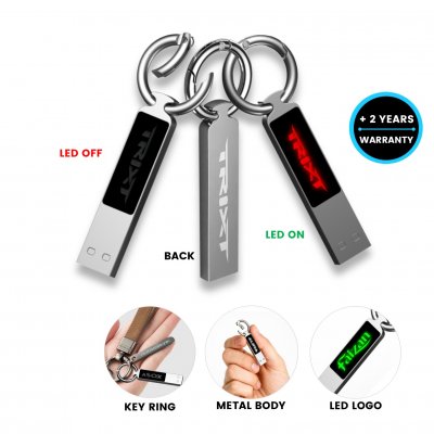 Metal USB 2.0/3.0 flash drive with LED logo