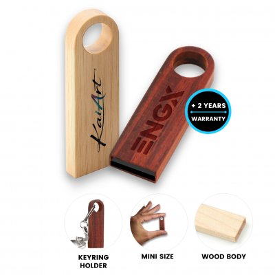 Wooden mini USB 2.0 / 3.0 flash drive