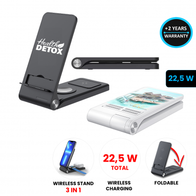 Multifunctional foldable stand, 15 W wireless fast charging